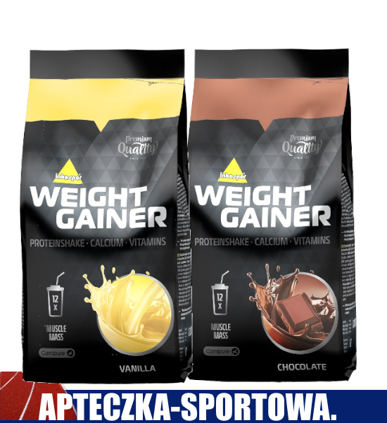 weight gainer 2400 g w dwóch smakach wanilia i czekolada