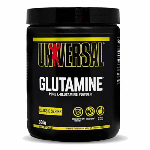 „Sięgnij po siłę regeneracji – Glutamine 300g od Universal USA to Twój codzienny rytuał powrotu do pełni energii.”