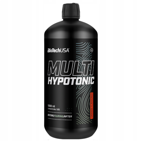 Multihypotonic BioTech USA — bardzo wydajny koncentrat napoju hipotonicznego w smaku pomarańczowym przeznaczony do szybkiego nawodnienia i uzupełnienia elektrolitów podczas treningu. Produkt dedykowany osobom aktywnym fizycznie, trenującym intensywnie