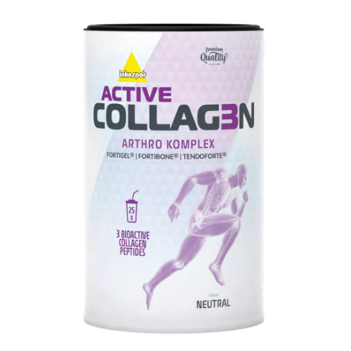 Zdjęcie przedstawia opakowanie suplementu diety Collagen Inkospor, zawierającego hydrolizowany kolagen. Produkt Inkospor wyróżnia się wysoką jakością  składników. Chętnie wybierany jest przez profesjonalnych sportowców, osoby prowadzące aktywny tryb życia