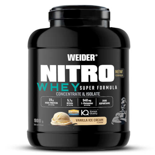 Nitro Whey Super Formula Weider 900g – odżywka białkowa WPC/WPI w smaku lodów waniliowych
