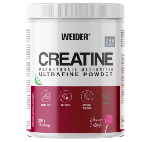 Kreatyna mikronizowana 200 Mesh, smak wiśniowy, Weider - opakowanie