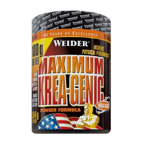 Maximum krea genik 554 gramy najlepszego produktu od Weidera. Kreatyna podwójnie buforowana o bardzo wysokim poziomie wchłaniania i przyswajania przez mięśnie. Oryginalne opakowanie. Produkt serii 80 years of excellence.