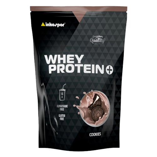 Inkospor whey protein PLUS 500 g opakowanie. Smak ciasteczkowy
