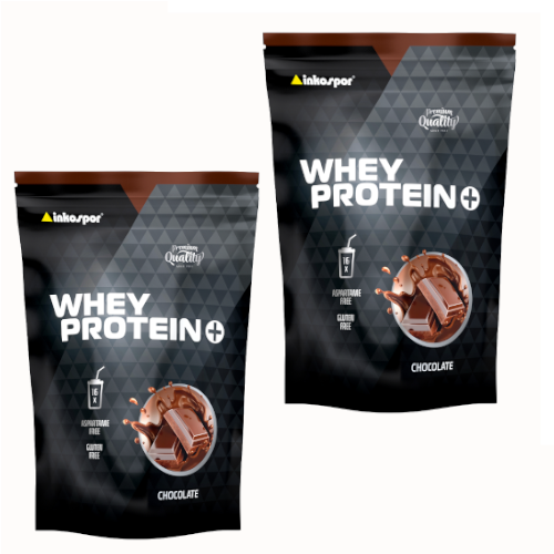 Inkospor whey protein PLUS 1000 gram - 2 opakowania po 500 gram w smaku czekoladowym.