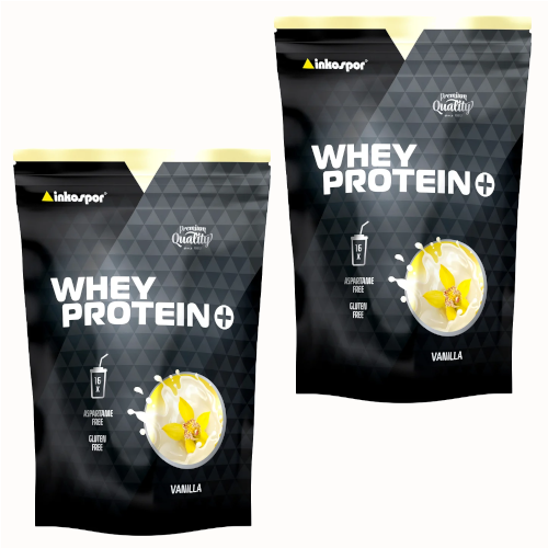 Inkospor whey protein PLUS 1000 gram - 2 opakowania po 500 gram w smaku waniliowym.