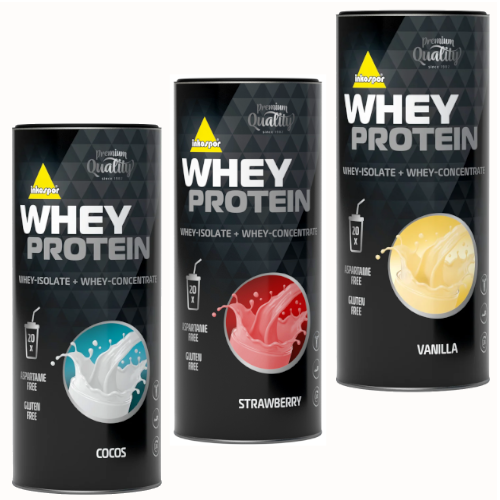 Inkospor whey protein 1800 gram - 3 sztuki po 600 gram w dowolnych smakach do wyboru w obniżonej cenie