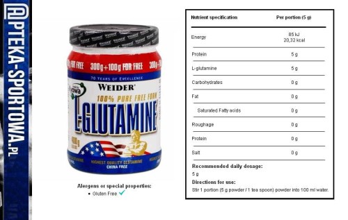 weider L-Glutamine POWDER WEIDER