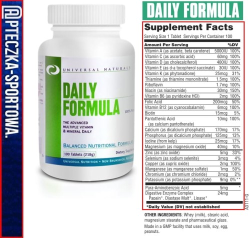 daily formula UNIVERSAL NUTRITION