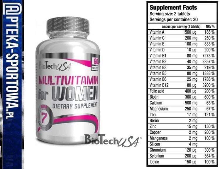 bio TECH multiwitamin for women BIO tech apteka SPORTowa